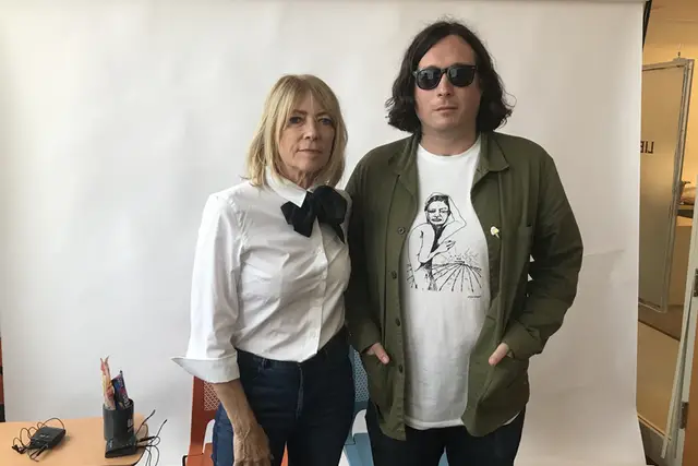 Kim Gordon and Bill Nace at our office.